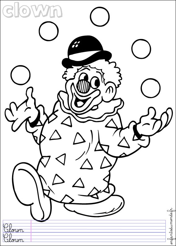 coloriage clown 2